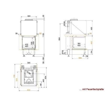 Каминная топка Brunner Panorama Kamin 42/42/42/42 в Минске