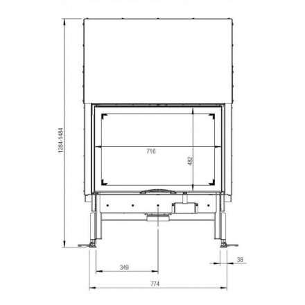 Каминная топка Austroflamm 75x51 SII 2.0 подъёмный механизм сквозная топка в Минске