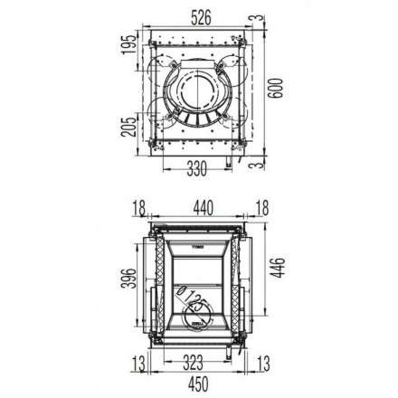 Каминная топка Austroflamm 45x51 KII тоннельная в Минске