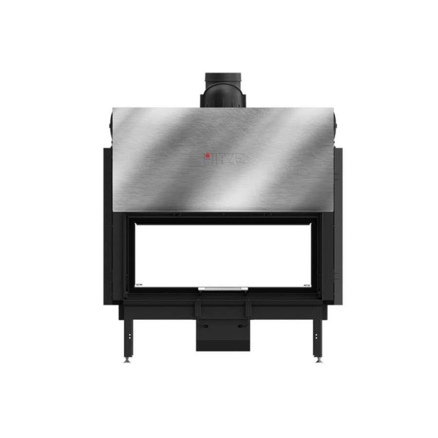 Каминная топка Hitze ARDENTE DUO105x43.DGS гильотина тоннельное стекло Амазонка бай фото в Минске