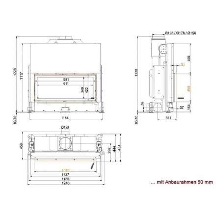 Каминная топка Brunner Architektur-Kamin 45/101 kurz в Минске