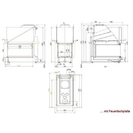 Каминная топка Brunner Panorama-Kamin 51/88/50/88 в Минске