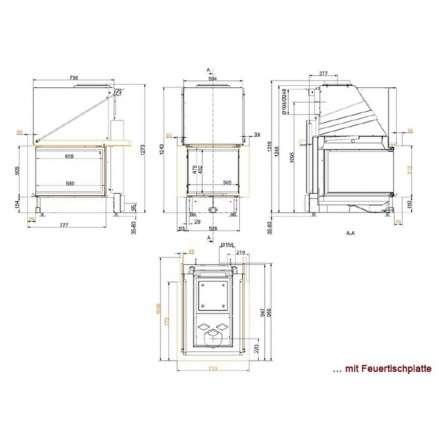 Каминная топка Brunner Panorama-Kamin 51/66/50/66 в Минске