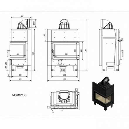 Каминная топка Kratki MBM/P/BS в Минске