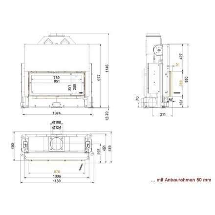 Каминная топка Brunner Architektur-Kamin 38/86 kurz в Минске