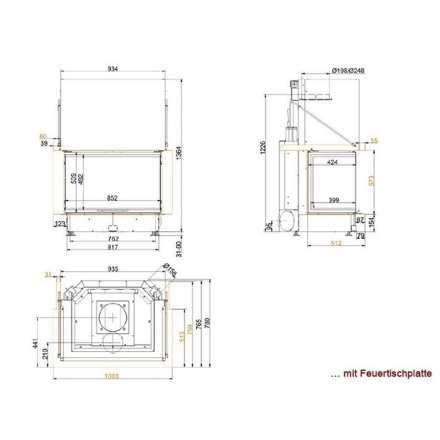Каминная топка Brunner Panorama-Kamin 57/40/85/40 в Минске