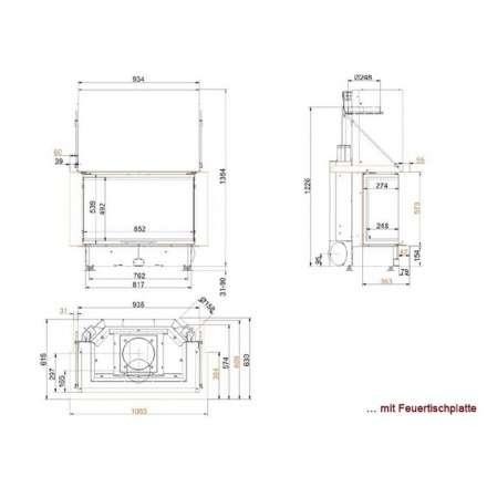 Каминная топка Brunner Panorama-Kamin 57/25/85/25 в Минске