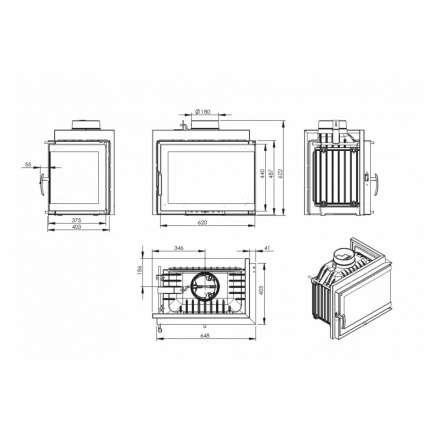 Каминная топка NORDflam Parma right в Минске