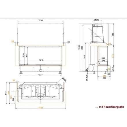 Каминная топка Brunner Panorama-Kamin 57/25/121/25 в Минске