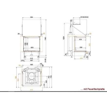 Каминная топка Brunner Panorama-Kamin 57/40/60/40 в Минске