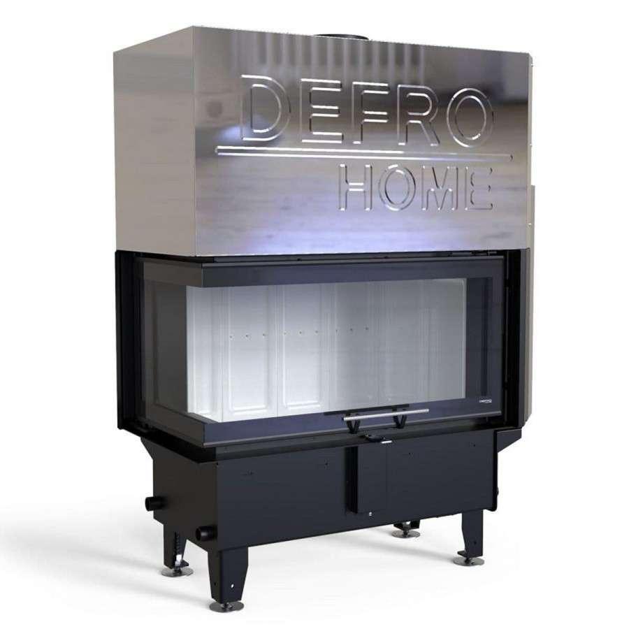 Каминная топка DEFRO HOME RIVA ME BL G SHORT угловая с водяным контуром и подъемом стекла вверх Амазонка бай фото в Минске