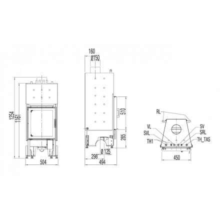 Каминная топка Austroflamm 45K aquaHEAT Hinged Door в Минске