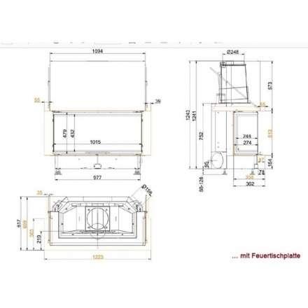 Каминная топка Brunner Panorama-Kamin 51/25/101/25 в Минске