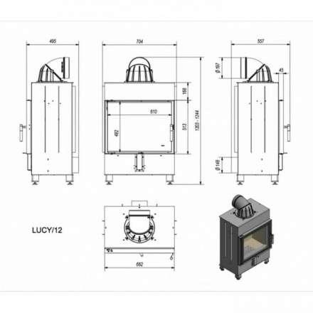 Каминная топка Kratki Lucy/12 в Минске