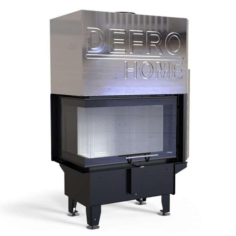 Каминная топка DEFRO HOME RIVA SM BL G SHORT угловая с водяным контуром и подъемом стекла вверх Амазонка бай фото в Минске