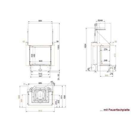 Каминная топка Brunner Panorama-Kamin 57/25/60/25 в Минске