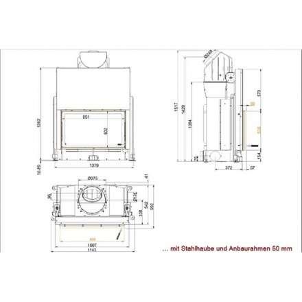 Каминная топка Brunner Stil-Kamin 53/88 туннель в Минске