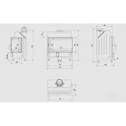 Каминная топка Kratki Zibi/P/BS/DECO в Минске