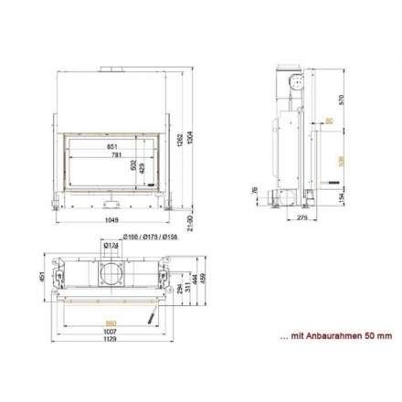 Каминная топка Brunner Stil-Kamin 53/88 kurz подъемный механизм в Минске