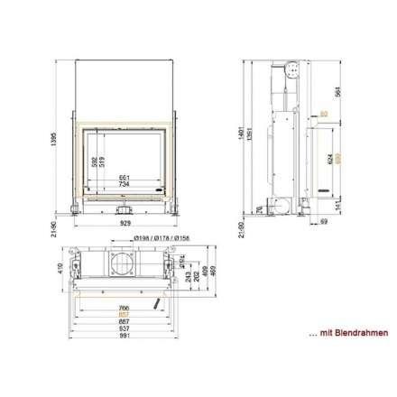 Каминная топка Brunner Stil-Kamin 62/76 kurz подъемный механизм в Минске
