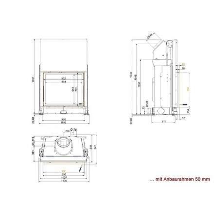 Каминная топка Brunner Stil-Kamin 75/90 туннель в Минске