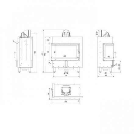 Каминная топка Kratki Lucy/14/L/BS в Минске