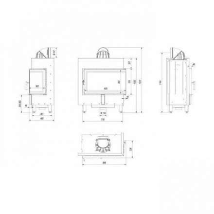 Каминная топка Kratki Lucy/14/P/BS в Минске