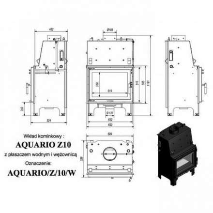 Каминная топка Kratki AQUARIO/Z/10/PW/W в Минске