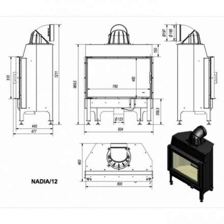 Каминная топка Kratki Nadia/12 в Минске