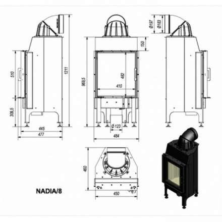 Каминная топка Kratki Nadia/8 в Минске
