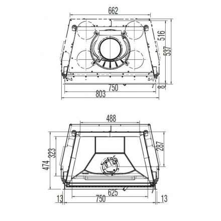 Каминная топка Austroflamm 75x57 K распашная дверца, плоское стекло в Минске
