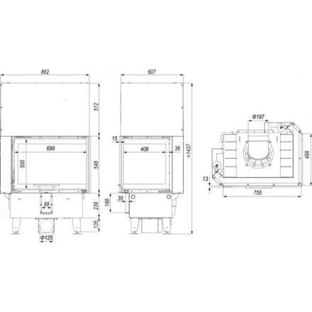 Каминная топка DEFRO HOME INTRA SM BL G в Минске
