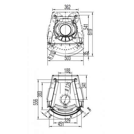 Каминная топка Austroflamm 45x51 K радиальное стекло в Минске