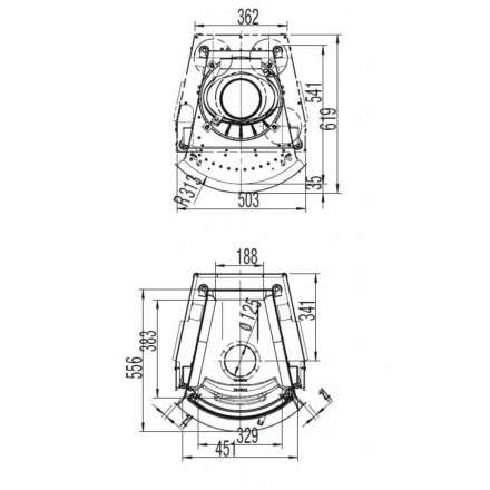 Каминная топка Austroflamm 45x51 K радиальное стекло в Минске