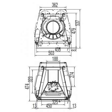 Каминная топка Austroflamm 45x51 K прямое стекло в Минске