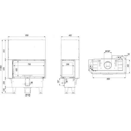 Каминная топка INTRA ME BL SLIM G в Минске