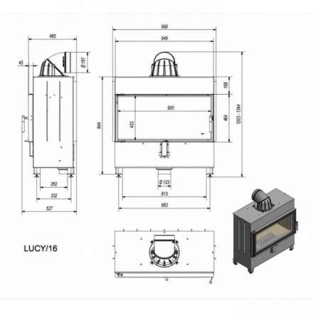 Каминная топка Kratki Lucy/16 в Минске