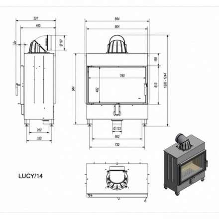 Каминная топка Kratki Lucy/14 в Минске