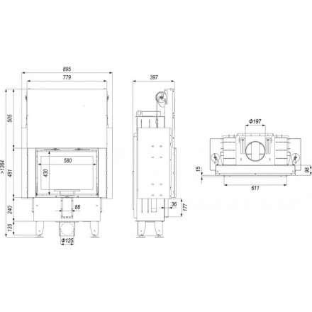 Каминная топка INTRA SM SLIM G в Минске