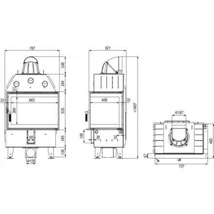 Каминная топка DEFRO HOME INTRA SM BL в Минске