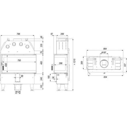 Каминная топка INTRA ME BP SLIM в Минске