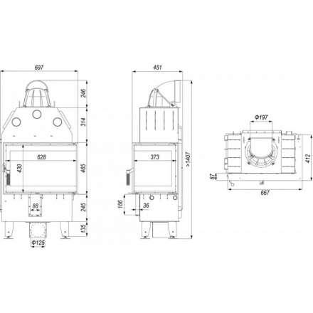 Каминная топка DEFRO HOME INTRA SM BP MINI в Минске