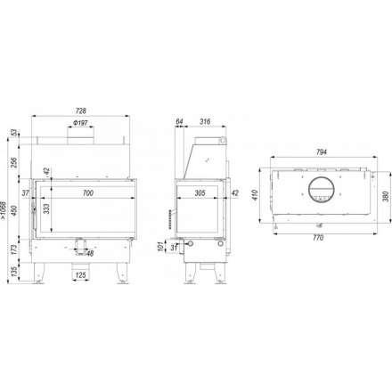 Каминная топка IMPULS ME BP в Минске
