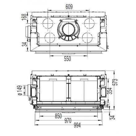 Каминная топка Austroflamm 97x45 S 2.0 подъёмный механизм в Минске