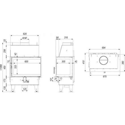 Каминная топка Defro Home IMPULS SM BL в Минске
