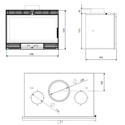 Каминная топка Ferguss FG754 с шибером в Минске