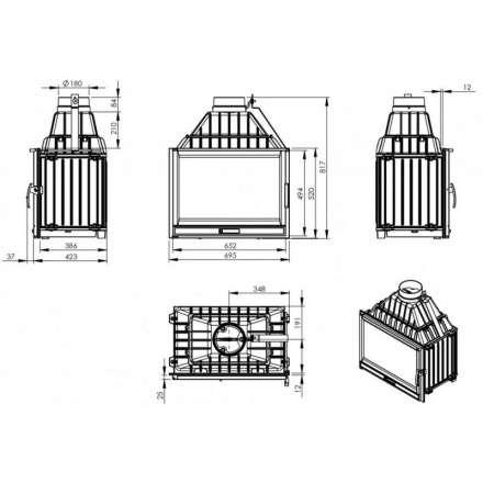 Каминная топка NORDflam Savona в Минске
