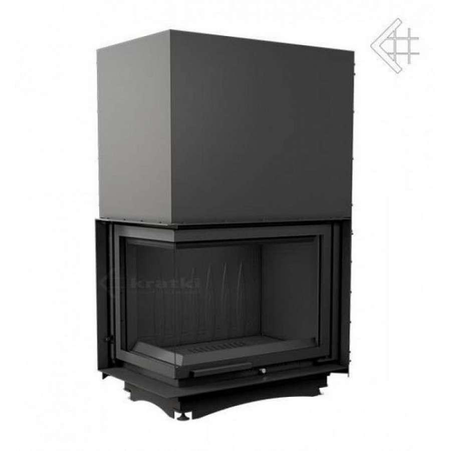 Каминная топка Kratki Amelia/L/BS/G (угловое стекло слева, гильотина) Амазонка бай фото в Минске