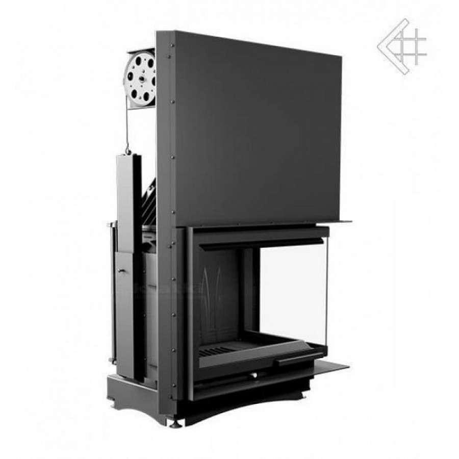 Каминная топка Kratki Amelia/P/BS/G (угловое стекло справа, гильотина) Амазонка бай фото в Минске