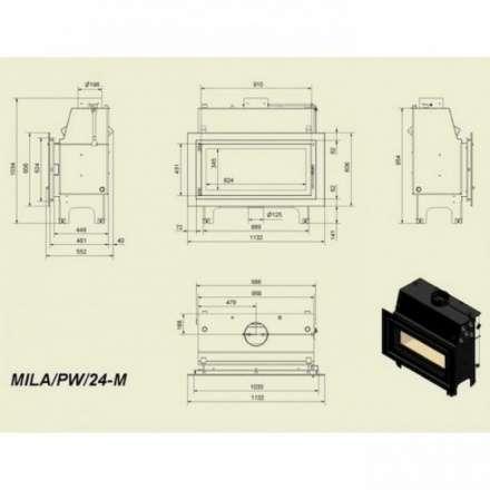Каминная топка Kratki Mila/PW/24 в Минске